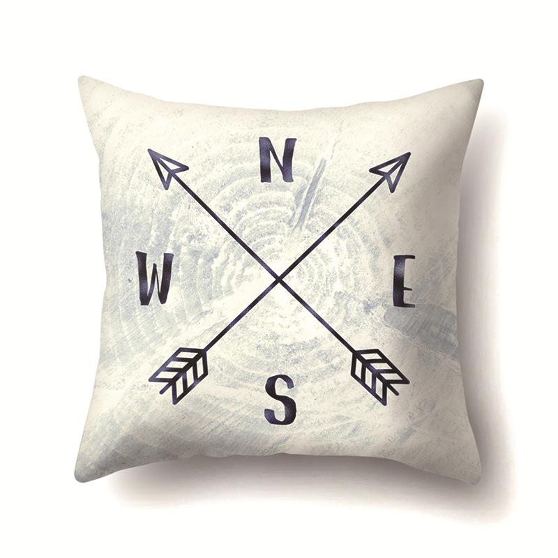 Modern Painted Simple Household Car Polyester Pillow Case Car Decoration Home Printed Waist Pillow Case