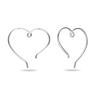Real 925 Sterling Silver Polished Heart Shape Hoop Earrings for Women Girls