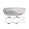 Partools Motorcycle Muffler Guard Heat Shield Stainless Steel Universal Carbon (Silver)