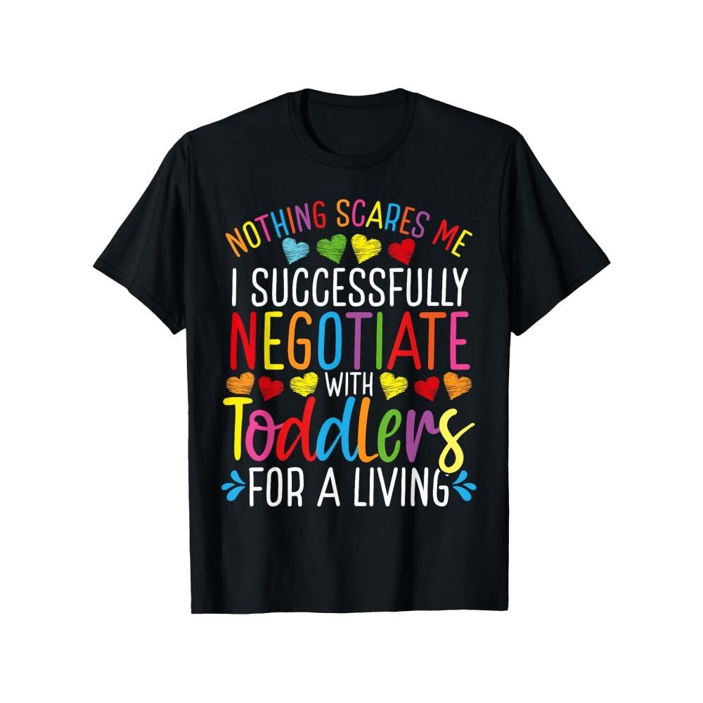 Soft Cotton 'Childcare Teacher' Graphic Tee - Short Sleeve, Round Neck | Perfect Gift for Daycare Providers & Parents | Machine
