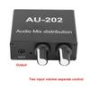Independent Volume Control Small Sound Mixer 3.5mm Dual-Channel Stereo Mixer  For Headphone