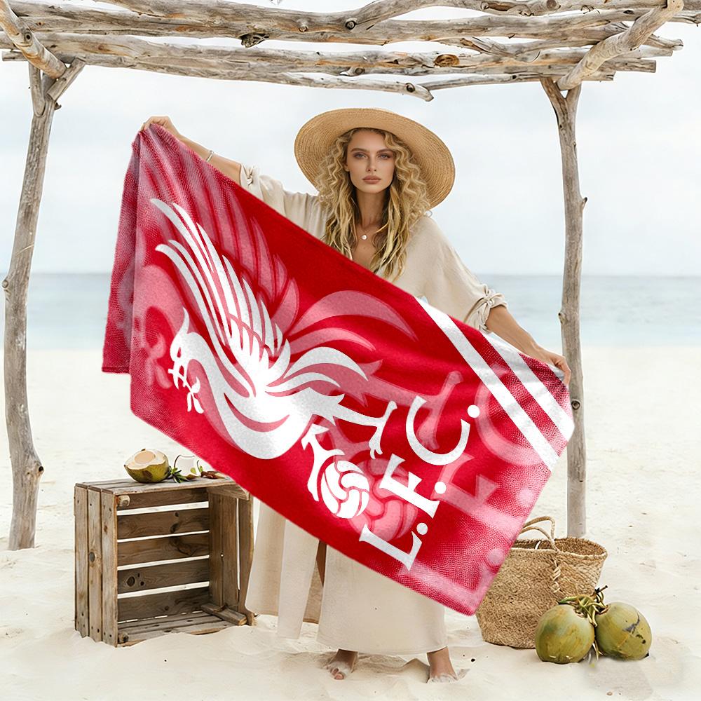 Liverpool F.c Beach Towel Super Soft Microfiber Quickdry Fabric Comfortable Lightweight