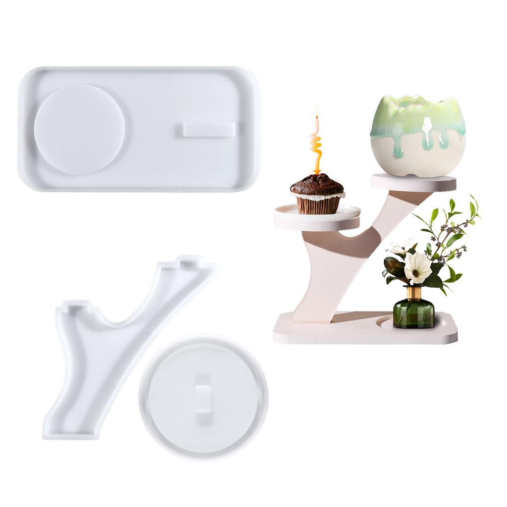 Cuteness Candle Holder Molds Crafting Molds Splicing Bracket Shape Candle Base Moulds Silicone Texture for Crafting