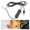 2Pin USB Male To Bare Open End 2 Core USB 5V Quick Charging Cable with Switch for LED Light Cooling Fan Speaker