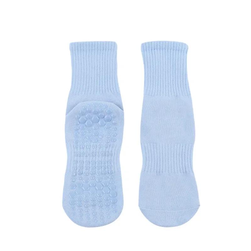 Candy Color Simple Cotton Mid-calf Yoga Socks Women Professional Non-slip Sports Socks Indoor Dance Fitness Pilates Socks