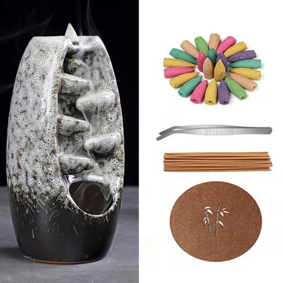 Курильница с обратным потоком и 10 конусами Креативный освежитель воздуха Водопад Благовония Конус