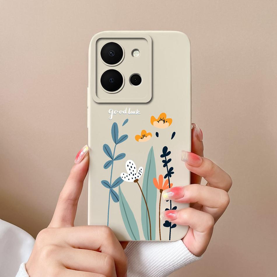 For Vivo Y36 4G 5G Case Dinosaur Soft Smooth Liquid Silicone Full Protection Anti Choc Phone Shell For Vivo Y 36 VivoY36 Cover