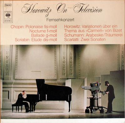 Виниловая пластинка HOROWITZ - Horowitz On Television - Fernsehkon S72720 CBS 1968 Германия Классика Б/у