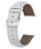Кожаный ремешок для часов, быстросъемный кожаный ремешок для часов, многоцветный ремешок для часов, стильный сменный ремешок, мягкий, дышащий, унисекс [BINLUN] (20мм, Белый)