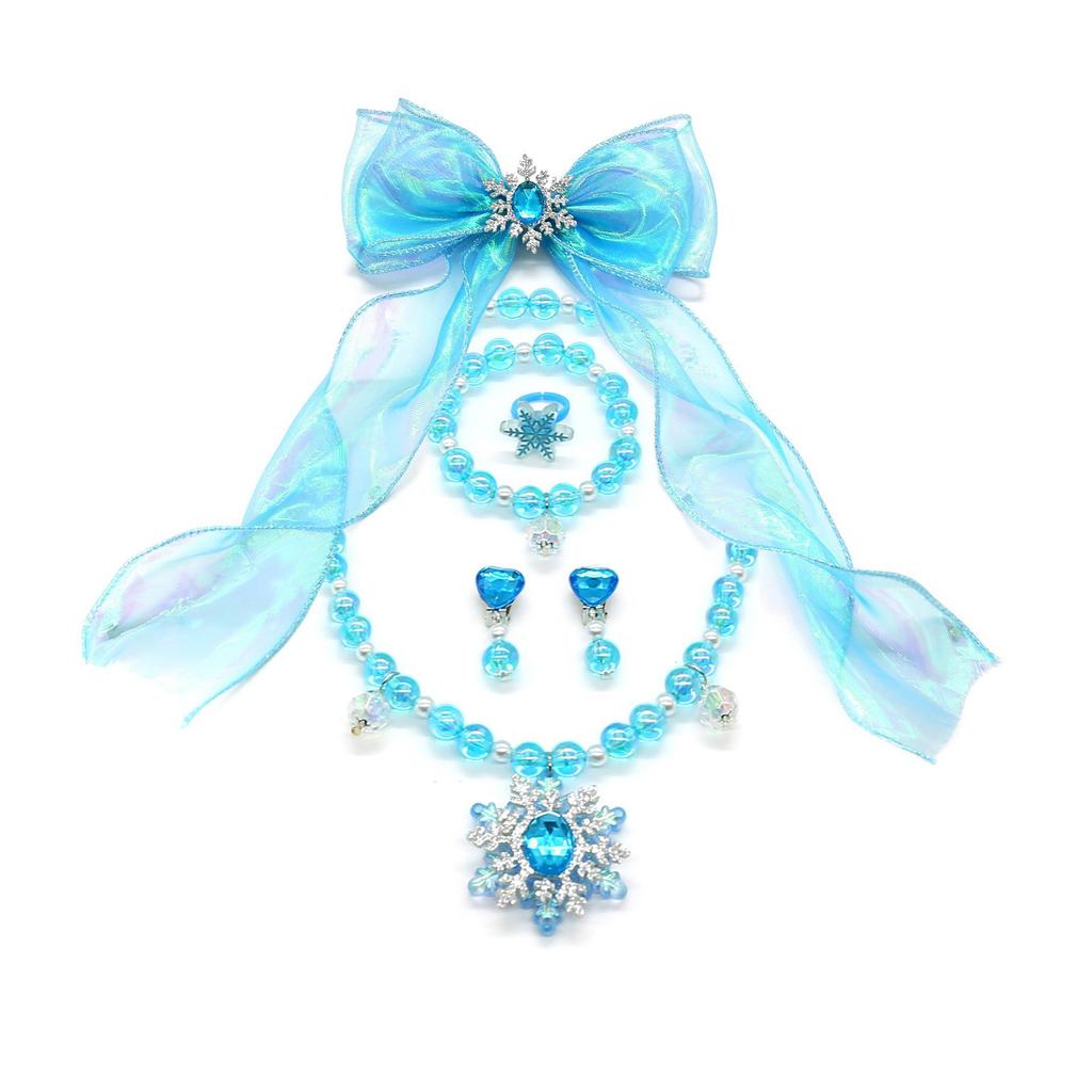 Cross-border foreign trade Ice and Snow Queen dress Fluffy yarn dress with cape Frozen Princess Elsa dress