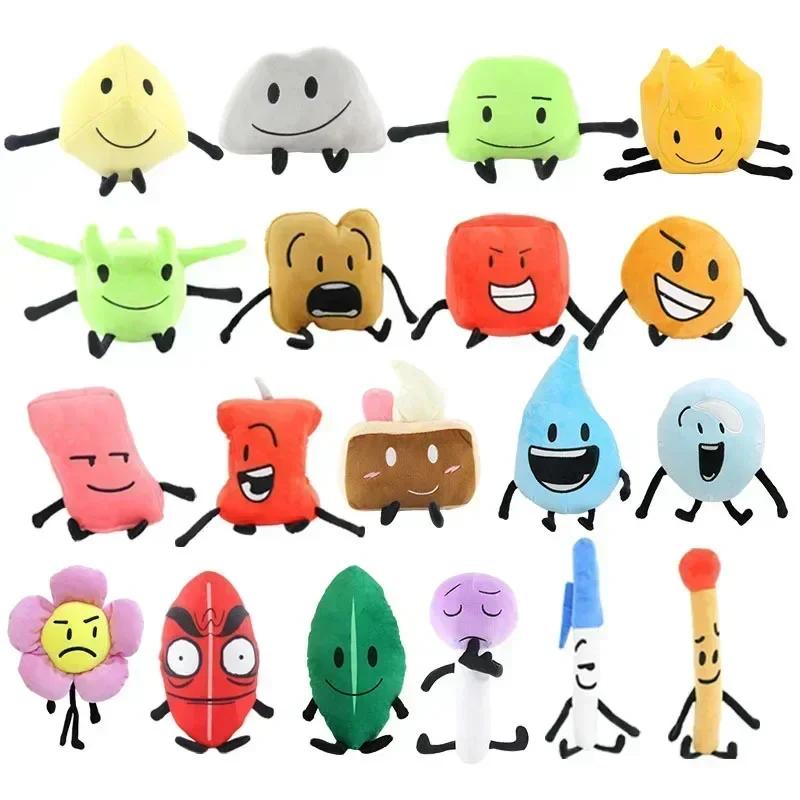 Battle for Dream Island Plush Toys BFDI Plushie Dolls Anime Leaf Fire Flower Waterdrop Bubble Stuffed Figure Kids Peluche Gifts