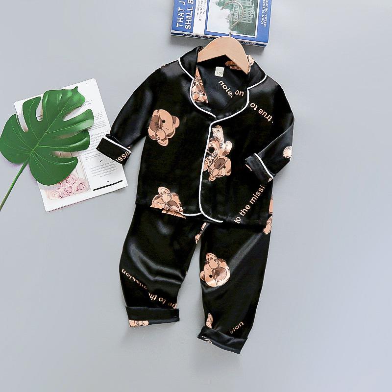 Autumn Baby Girls Clothes Set Children Pajamas Long Sleeved Soild Shirt Pants Two Pcs Sets Kids Sleepwear Toddler Clothing Infant Costume