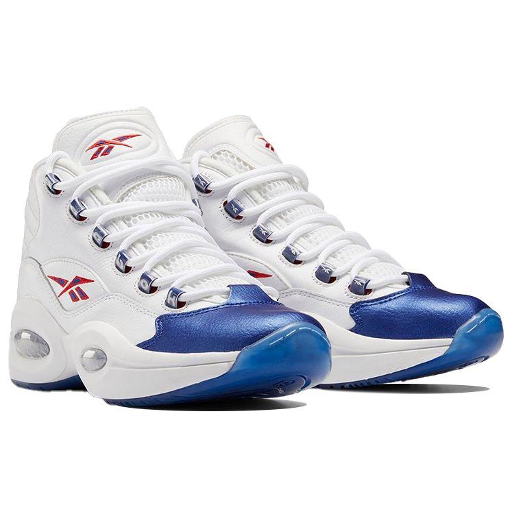 Reebok Question Mid Blue Toe 2022 Unisex Sneakers White Footwear-White Classic-Cobalt GX0227