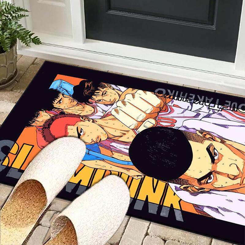 Anime Basketball Heroes Office Rug Chair Mat, Game Carpet, Suitable for Front Door, Bedroom, Living Room, Desk, Holiday Gift