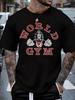 Мужская повседневная однотонная футболка World Gym - Мягкая, дышащая, с круглым вырезом и смелым графическим дизайном 'World Gym'