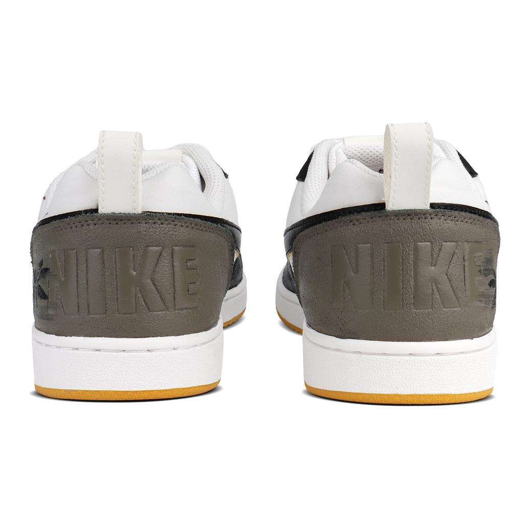 Nike Court Borough Abrasion Resistant Low top Skateboard Shoes Men's Black White Brown 844881-100(Team1453-)