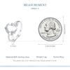 WOSTU Real 925 Sterling Silver Moonstone Open Rings for Women Lovely Moon Cat Adjustable Cocktail Ring Party Jewelries Gift R315