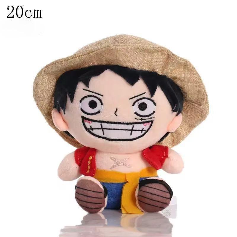 Original 20CM One Piece Anime Figures Plush Toys Luffy Zoro Toys Cartoon Plushie Stuffed Dolls Kids Birthday christmas Durable Gifts