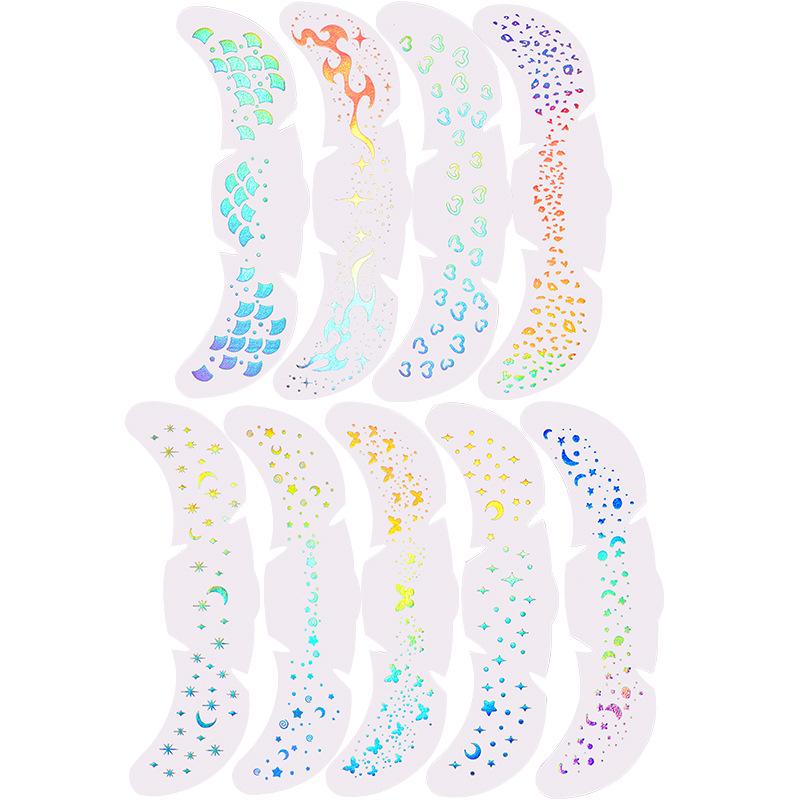 Holographic Waterproof Temporary Freckle and Star Stickers