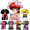 Japanese Anime Ranma Anime Character Casual Cute Unisex 3D Printing T-shirts Character Round Neck Short Sleeve Tops
