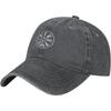 Nordic Vegvisir Compass Baseball Cap Washed Denim Dad Hat Adjustable Outdoor Golf Hat