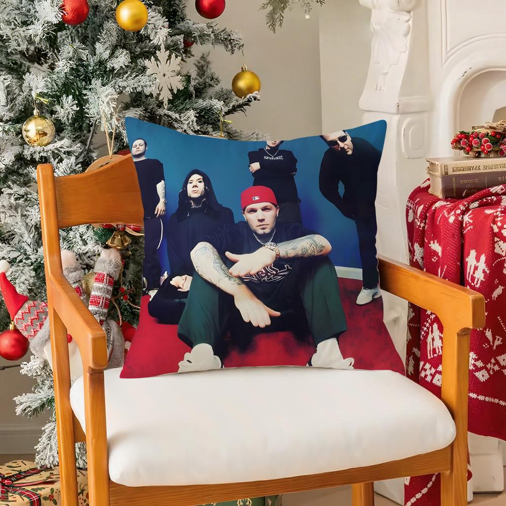 Подушка с наволочкой от Nu Metal группы Limp Bizkit, шелковистый короткий плюш, с потайной молнией, пылезащитная наволочка для диванной подушки
