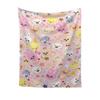 Cartoon Cute Printed Flannel Blanket, Shawl Blanket, Sofa Blanket, Daily Shawl Blanket