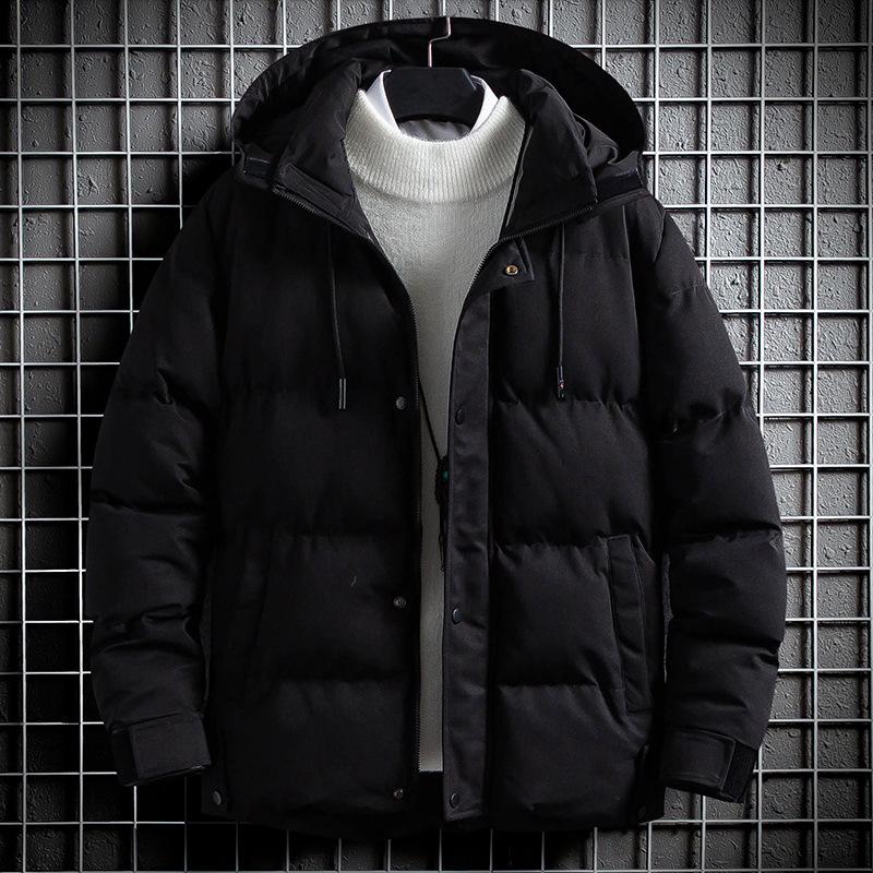Men's Winter Warm Jacket Loose Plus Size Warm Jacket Hooded Fluffy Warm Jacket