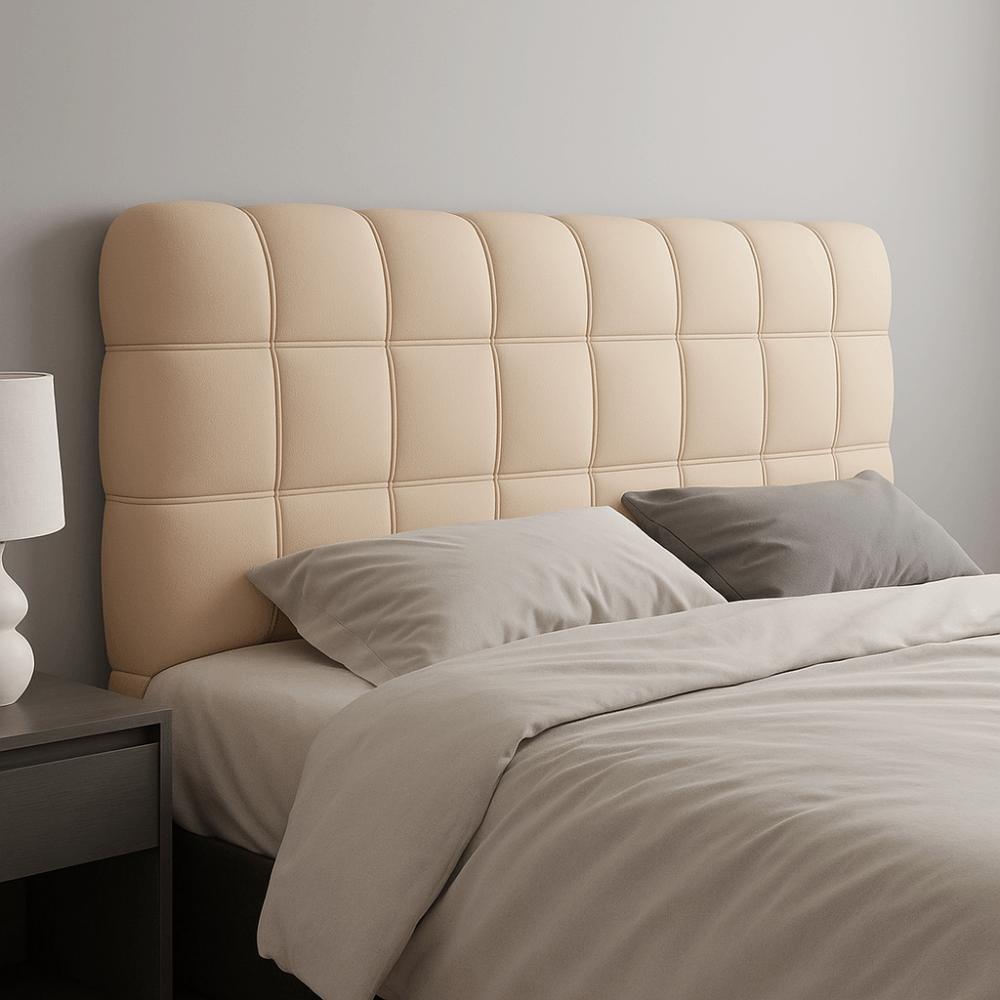 Утолщенный чехол на изголовье кровати однотонный мягкий чехол на изголовье всесторонний моющийся чехол на спинку кровати защита от столкновений