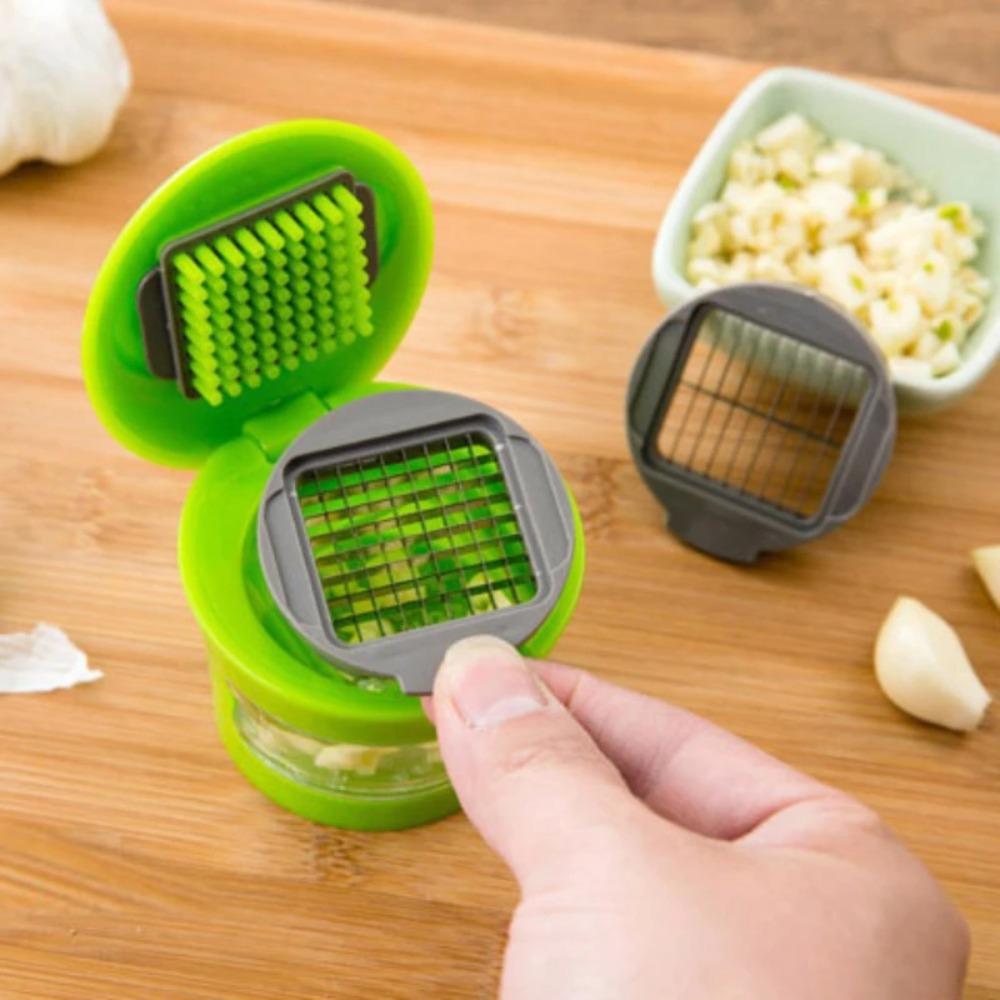 Multifunctional Garlic Chopper Manual Garlic Press Mincer for Vegetable Fruits Onions Pepper
