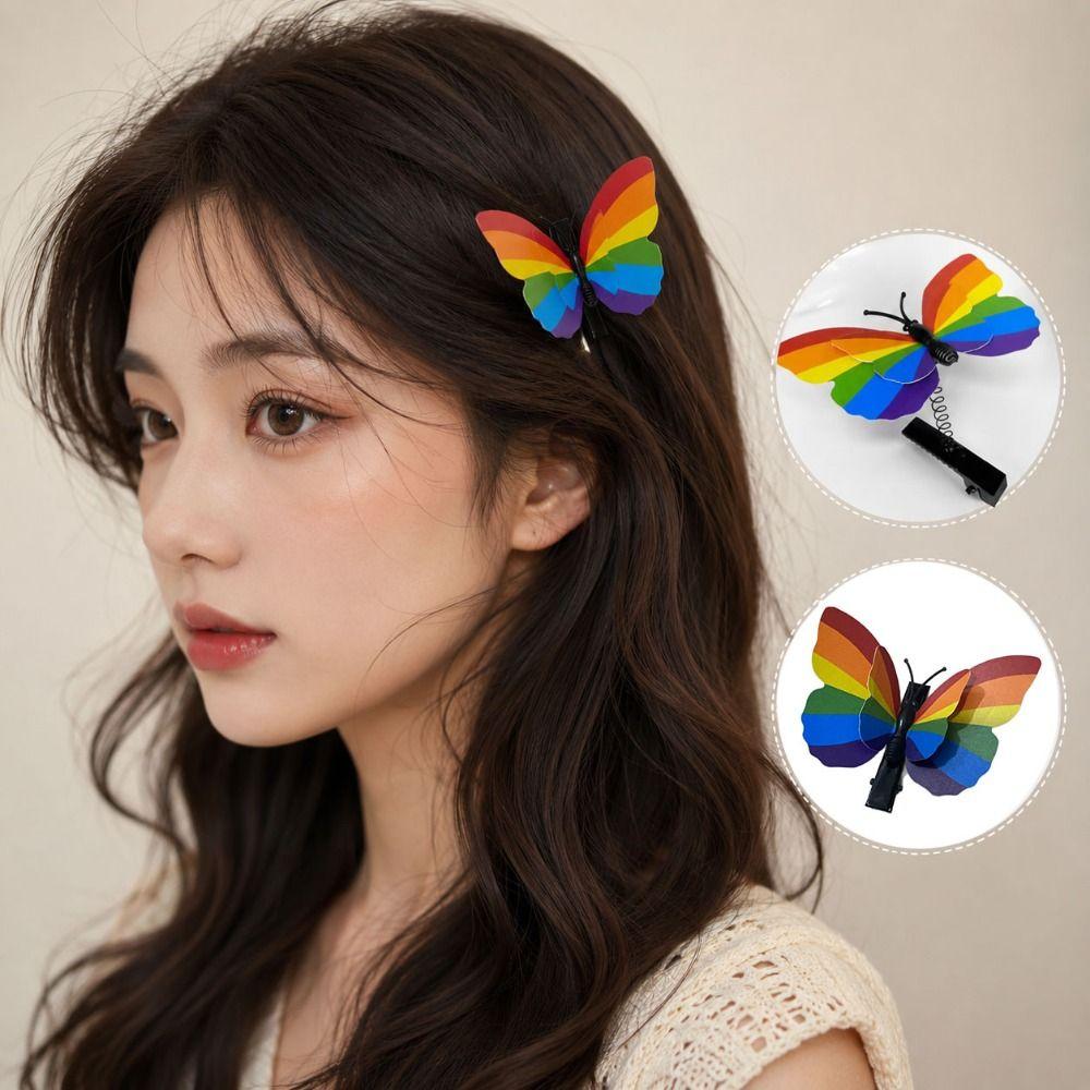 10Pcs/Set Portable Butterfly Hair Clip 3D Butterfly Hair Accessory Dance Event