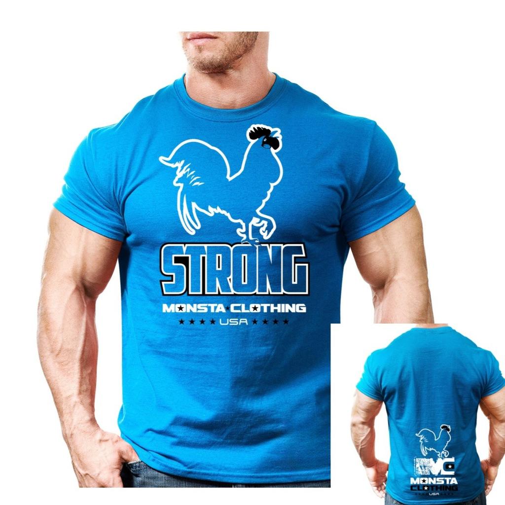 Cock Strong Fitness Training Sports Trendy Casual TShirt Mens and Womens Luxury Brand Top