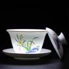 Чашка Гайвань Дэхуа Керамическая Большая Одинарная Чаша Саньцай Набор для Чая Кунг-фу Синий и Белый Фарфор Бытовой