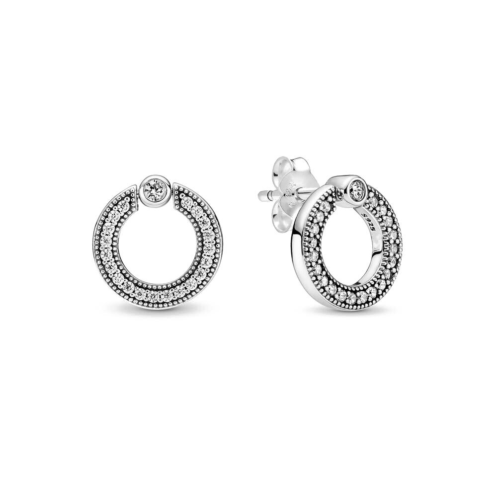 925 Silver Stud Earrings Set Circle/Zircon/Pearl/Daisy/Teardrop/Soccer Design Multi-Style Vintage Jewelry for Women