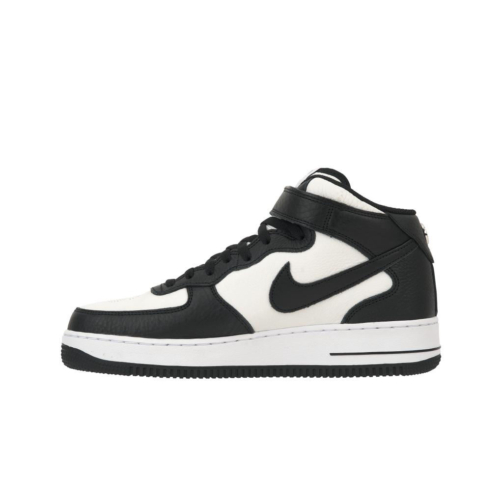 Stussy x Nike Air Force 1 Mid Черно-белые кроссовки унисекс DJ7840-002