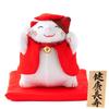60th Birthday Celebration Red Chanchanko Maneki Neko Celebrating Health and with Wooden Tag Gift (Lucky Cat), Longevity, (15cm Tall) [FUN Fun]