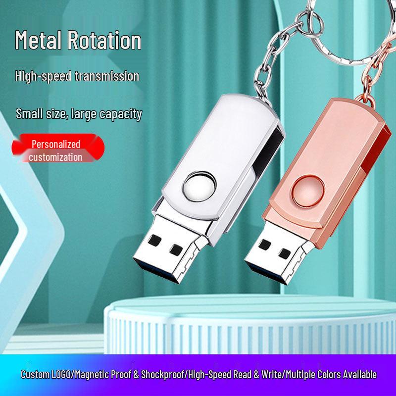 Креативная металлическая USB-флешка - Варианты высокой скорости: 16 ГБ, 32 ГБ, 64 ГБ, 128 ГБ - Идеально для гравировки и подарков