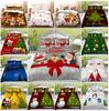 Рождественский комплект постельного белья Санта-Клаус, пододеяльник, наволочка, постельное белье, AU/EU/US, полный размер, односпальная/двуспальная кровать, украшение для дома