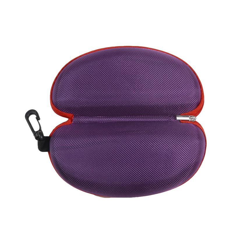 Portable EVA Sunglasses Case Shockproof Sport Glasses Case With Metal Carabiner Travel Zipper Eyeglasses Holder