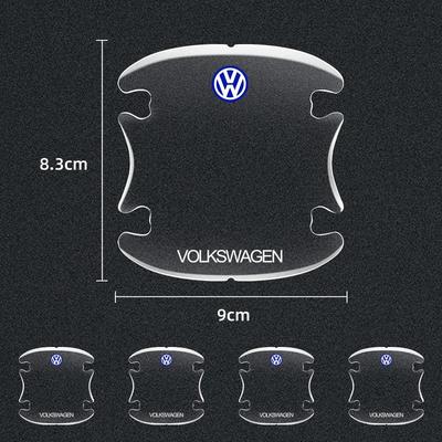 Для Volkswagen VW Наклейка на углубление ручки двери автомобиля Прозрачная защитная пленка от царапин Для Volkswagen CC R-Line GTI T5 Golf T-R