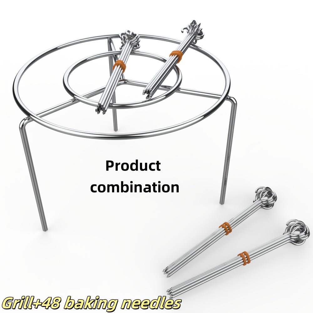1 набор из нержавеющей стали для гриля и шампуров, 12/24/36/48 игл, набор для барбекю, фритюрница, духовка, гриль, шампуры, кухонные принадлежности