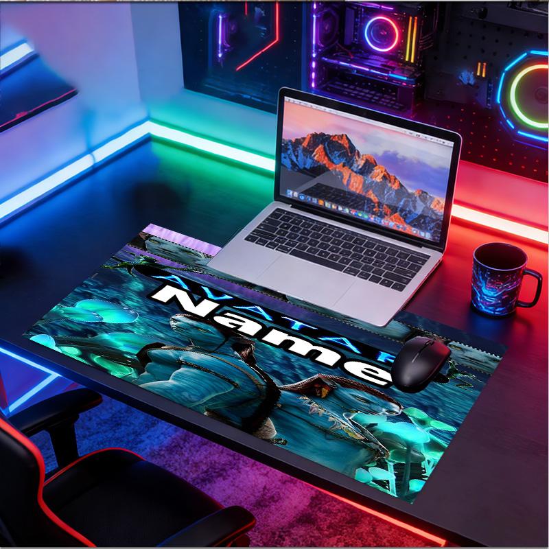 Custom Name Personalized Avatar Pattern Mousepad, Laptop PC Desk Mat, Decorative Desk Mat for Home Keyboard Pad Gift