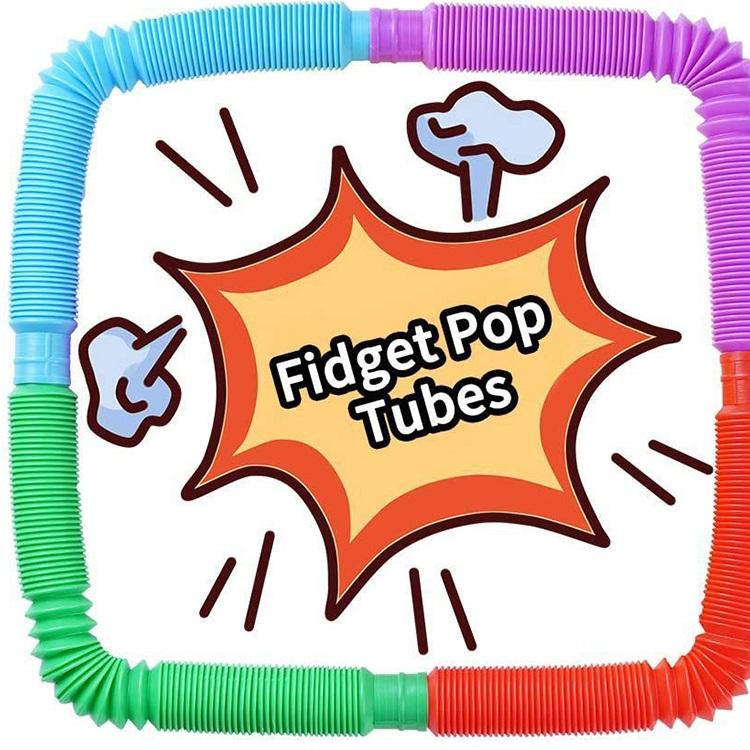 For Adult Chilren Anti Stress Pop Tubes Fidget Stress Relieve Toys Sensory Toy Squeeze Toy Plastic Bellows Kid Autism