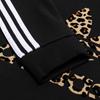 Adidas Originals Trefoil Logo Укороченная женская толстовка с леопардовым принтом, черная GT5223