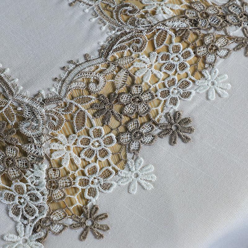 Linen Tablecloth White Lace Tablecloth Desk Tablecloth Coffee Table Cover Towel Round Tablecloth