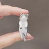 Anti-glare Brooch Cute Grey Cat Brooch for Women High-end Suit Pin Accessory Trendy and Versatile Small Trinket