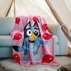 Bluey Theme Printed Blanket Perfect For Couch Bed Travel Outdoor Use Machine Washable Cozy Durable