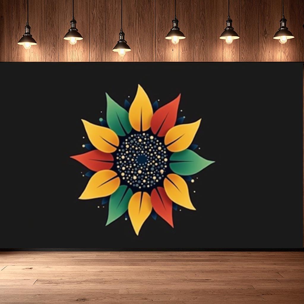 Durable Material Artistic Banner Sunflower Banner Vibrant Colors for Photo Shoot Event Backdrop Exhibition Display