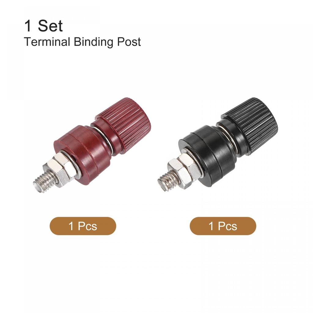 Uxcell Terminal Binding Post Усилитель Терминал Соединитель Jack Динамик Черный Красный 1 Набор