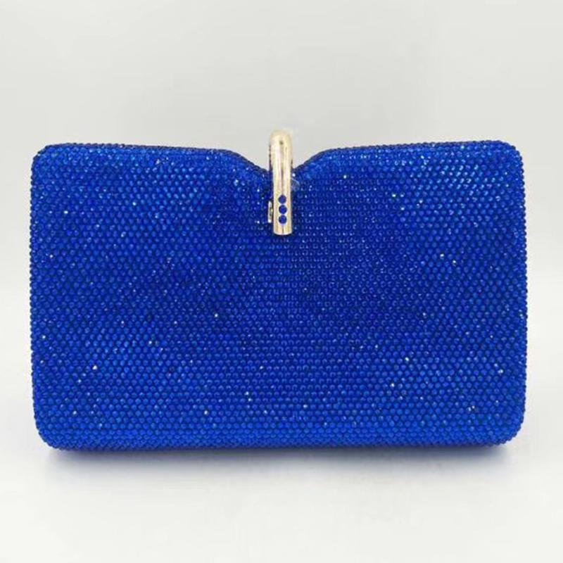 Coffee/Red Crystal Large Evening Clutches Diamond Wedding Purses Rhinestone Party Handbags Silver Bridal Dinner Clutch Bag